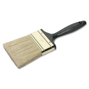 National Industries For the Blind 8020015964248 Flat Paint Brush, 3", Brass Plated, Black Handle by SKILCRAFT