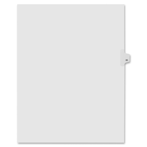 Kleer-Fax, Inc 91085 Index Dividers,Number 85,Side Tab,1/25 Cut,Letter,25/PK,WE by Kleer-Fax