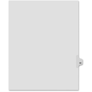 Avery 82293 Index Dividers,Number 93,Side Tab,1/25 Cut,Letter,25/ST,WE by Kleer-Fax