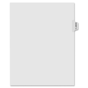 Kleer-Fax, Inc 80113 Numerical Index Dividers, Exhibit 13, Letter, 10/BX White by Kleer-Fax