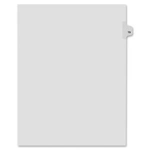 Avery 82279 Index Dividers,Number 79,Side Tab,1/25 Cut,Letter,25/ST,WE by Kleer-Fax