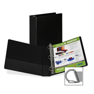 SAMSILL CORPORATION 16650 Angle D-Ring Binder, 1-1/2" Cap, 11"x8-1/2", Black by Samsill