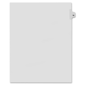 Avery 82278 Index Dividers,Number 78,Side Tab,1/25 Cut,Letter,25/ST,WE by Kleer-Fax