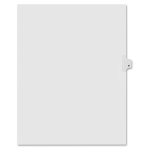 Kleer-Fax, Inc 91061 Index Dividers,Number 61,Side Tab,1/25 Cut,Letter,25/PK,WE by Kleer-Fax