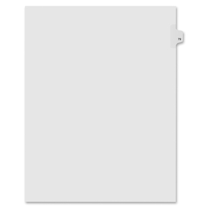 Kleer-Fax, Inc 91079 Index Dividers,Number 79,Side Tab,1/25 Cut,Letter,25/PK,WE by Kleer-Fax