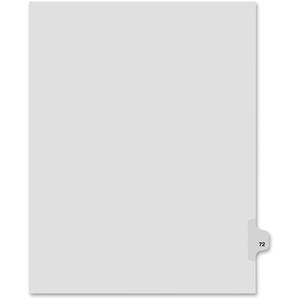Avery 82272 Index Dividers,Number 72,Side Tab,1/25 Cut,Letter,25/ST,WE by Kleer-Fax
