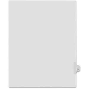 Avery 82271 Index Dividers,Number 71,Side Tab,1/25 Cut,Letter,25/ST,WE by Kleer-Fax