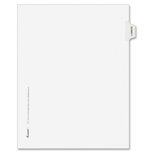 Avery 82128 Legal Exhibit Index V, 8-1/2"x11", 25/PK, 1/10 Cut by Avery