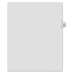 Avery 82283 Index Dividers,Number 83,Side Tab,1/25 Cut,Letter,25/ST,WE by Kleer-Fax