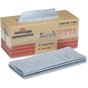 National Industries For the Blind 7920012330483 Heavy Duty Wipes, 1-Ply, 11-1/2"x16-1/2", 300/BX, BE by SKILCRAFT