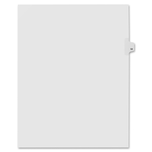 Kleer-Fax, Inc 91058 Index Dividers,Number 58,Side Tab,1/25 Cut,Letter,25/PK,WE by Kleer-Fax