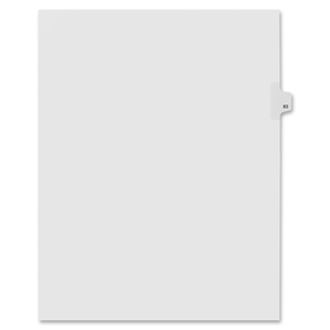 Kleer-Fax, Inc 91083 Index Dividers,Number 83,Side Tab,1/25 Cut,Letter,25/PK,WE by Kleer-Fax