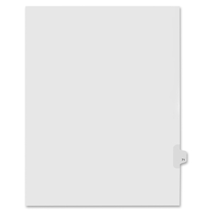 Kleer-Fax, Inc 91071 Index Dividers,Number 71,Side Tab,1/25 Cut,Letter,25/PK,WE by Kleer-Fax