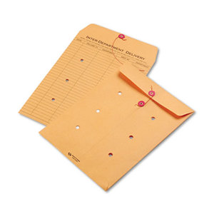 QUALITY PARK PRODUCTS 63462 Brown Kraft Kraft String & Button Interoffice Envelope, 9 x 12, 100/Carton by QUALITY PARK PRODUCTS