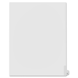 Kleer-Fax, Inc 91075 Index Dividers,Number 75,Side Tab,1/25 Cut,Letter,25/PK,WE by Kleer-Fax