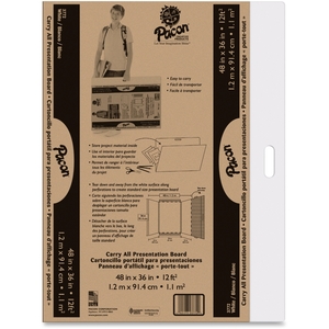 HOUSE OF DOOLITTLE 3772 Carry All Presentation Board, 48"x36", Brown by Pacon