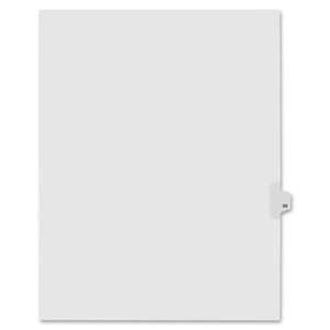 Kleer-Fax, Inc 91068 Index Dividers,Number 68,Side Tab,1/25 Cut,Letter,25/PK,WE by Kleer-Fax