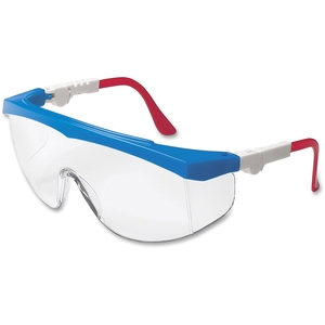 MCR Safety CRWTK130 Glasses,Tomahawk,Clear,Rwb by Crews