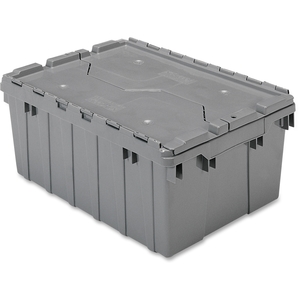 Akro-Mils / Myers Industries, Inc 39085GREY Attached Lid Container, 8-1/2 Gal, Gray by Akro-Mils