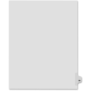 Avery 82299 Index Dividers,Number 99,Side Tab,1/25 Cut,Letter,25/ST,WE by Kleer-Fax