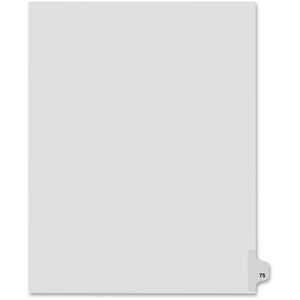 Avery 82275 Index Dividers,Number 75 Side Tab,1/25 Cut,Letter,25/ST,WE by Kleer-Fax