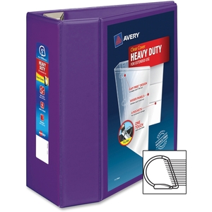 Avery 79816 Hvy-Dty Binder W/Locking Ring, 5", 8-1/2"X11", Purple by Avery