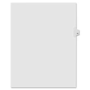 Kleer-Fax, Inc 91059 Index Dividers,Number 59,Side Tab,1/25 Cut,Letter,25/PK,WE by Kleer-Fax