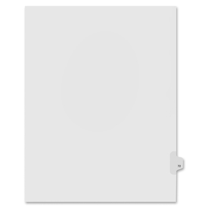 Kleer-Fax, Inc 91072 Index Dividers,Number 72,Side Tab,1/25 Cut,Letter,25/PK,WE by Kleer-Fax
