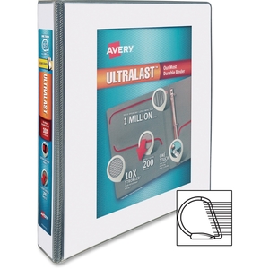 Avery 79714 View Binder W/Pockets, Slant-Ring, 1-1/2" Cap, White by Avery