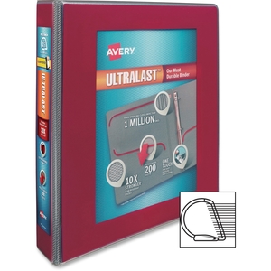 Avery 79713 View Binder W/Pockets, Slant-Ring, 1-1/2" Cap, Red by Avery