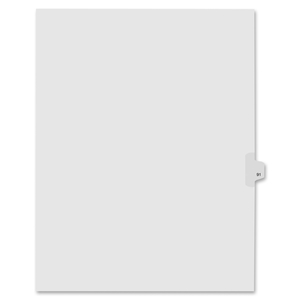 Kleer-Fax, Inc 91091 Index Dividers,Number 91,Side Tab,1/25 Cut,Letter,25/PK,WE by Kleer-Fax