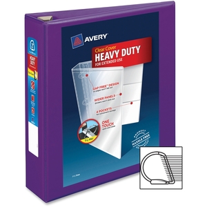 Avery 79777 Hvy-Dty Binder W/Locking Ring, 2", 8-1/2"X11", Purple by Avery