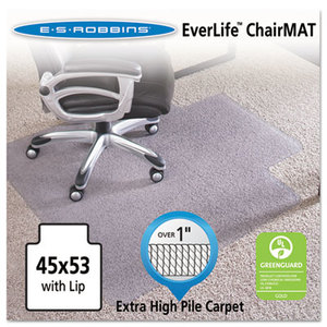 45x53 Lip Chair Mat, Performance Series AnchorBar for Carpet over 1" by E.S. ROBBINS