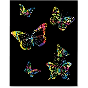 The Chenille Kraft Company 4627 Etch Rainbow Boards, 8-1/2"X11", 30Shts/Pk, Ast by ChenilleKraft