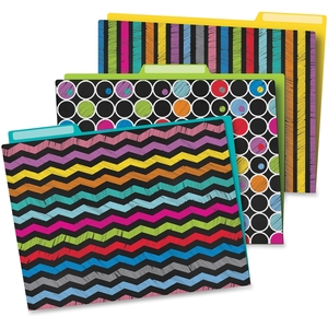Colorful Chalboard File Folders, Prek-Grade 8, 6/Pk, Multi by Carson-Dellosa