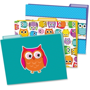 Colorful Owls File Folders, Prek-Grade 8, 6/Pk, Multi by Carson-Dellosa