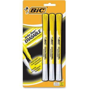 BIC BLERP31YW Erasable Highlighter, Chisel Tip, Flourescent Yw by BIC