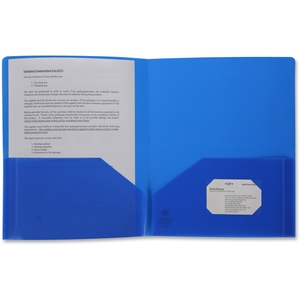 Business Source 20880 Portfolio,Poly,2 Pkt,Blue by Business Source