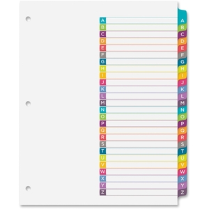 Avery 11844 Ready Index Dividers, 1-Set, A-Z Tabs, 12/St, Multi by Avery