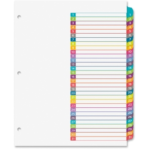 Avery 11846 Ready Index Dividers, 31-Tabs, 24/St, Multi by Avery