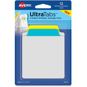 Ultra Note Tabs, Self Adh, 3"X3-1/2", 12/Pk, Passt by Avery