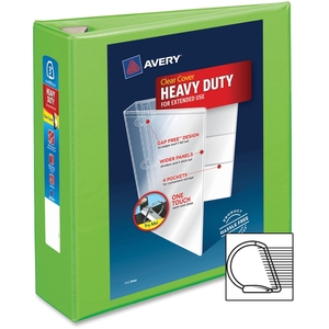 Avery 79779 Hvy-Dty Binder W/Locking Ring, 3", 8-1/2"X11", Chartreuse by Avery