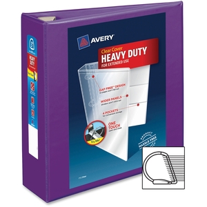 Avery 79810 Hvy-Dty Binder W/Locking Ring, 3", 8-1/2"X11", Purple by Avery