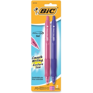 BIC RLCAP21AST Gel Pen, Retractable, .7Mm Pt, 6/Pk, Ast by BIC