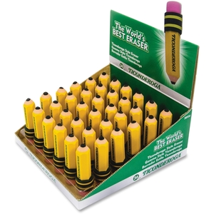 DIXON TICONDEROGA COMPANY 38936 Latex Free Eraser, Pencil Shape, 36/Bx, Yellow by Dixon