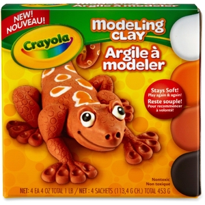 Modeling Clay, 4Oz., 4/Bx, Natural by Crayola