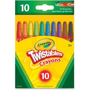 Crayola, LLC 529715 Mini Twistables Crayons, 10/Bx, Ast by Crayola