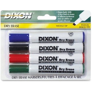 DIXON TICONDEROGA COMPANY 92140 Dry-Erase Markers, Wedge Tip, 14/Cd, Ast by Ticonderoga