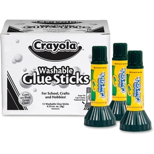 Crayola, LLC 561228 Washable Glue Stick, .3oz, Stick, 12/Pack by Crayola