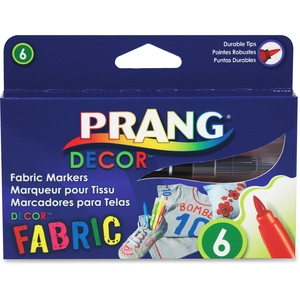 QUALITY PARK PRODUCTS 74106 Permanent Fabric Markers, 6/St, Ast by Prang